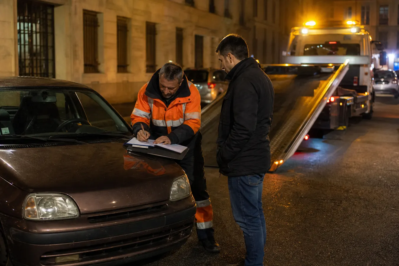 Intervention de dépannage nocturne et gestion de la prise en charge assurance
